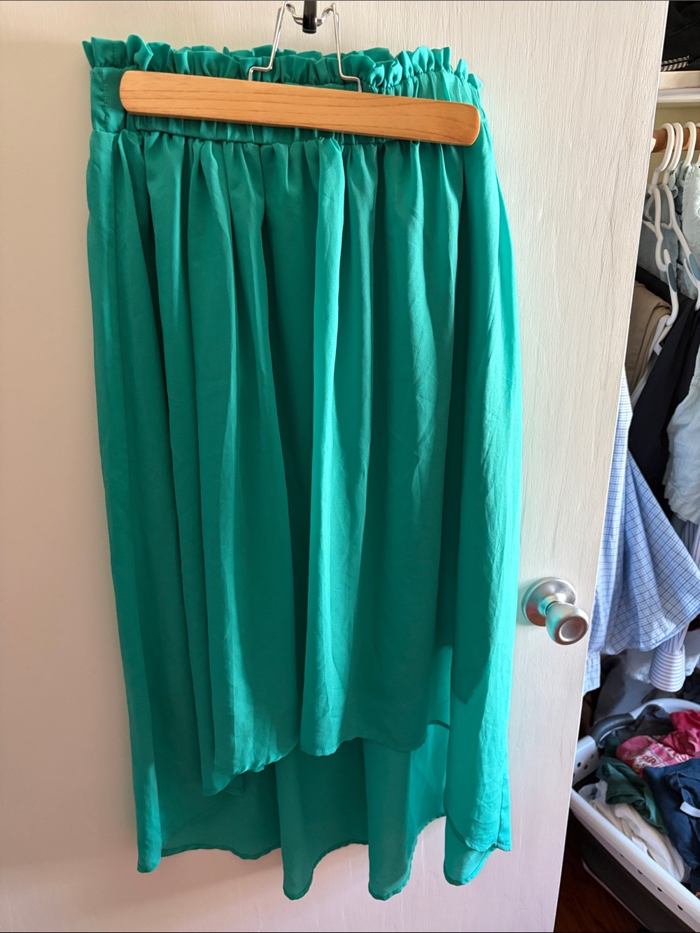 Mossimo Supply Co. Teal High-Low Skirt